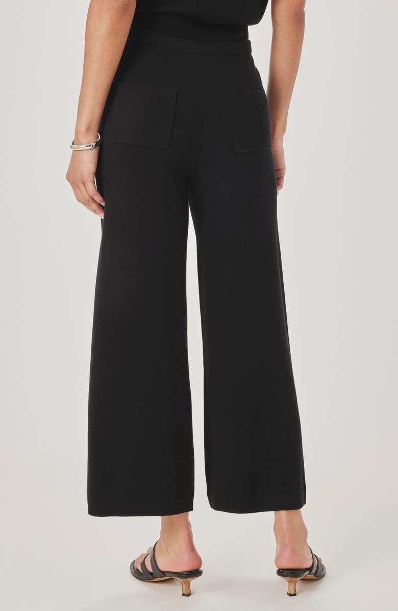 Splendid Christa Crop Sweater Pants, Alternate, color, Black