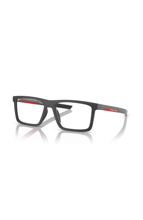Prada Linea Rossa 54mm Rectangle Optical Glasses In Gray