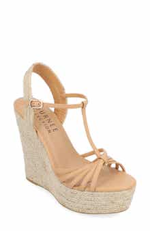 Journee Collection Yara T-Strap Espadrille Wedge Platform Sandal