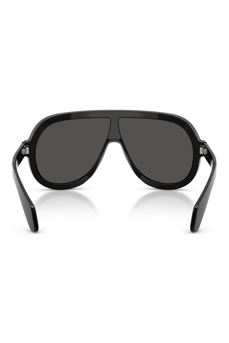 Sunsette 130mm Pilot Sunglasses, Alternate, color, SHINY BLACK / SOLID DARK GREY
