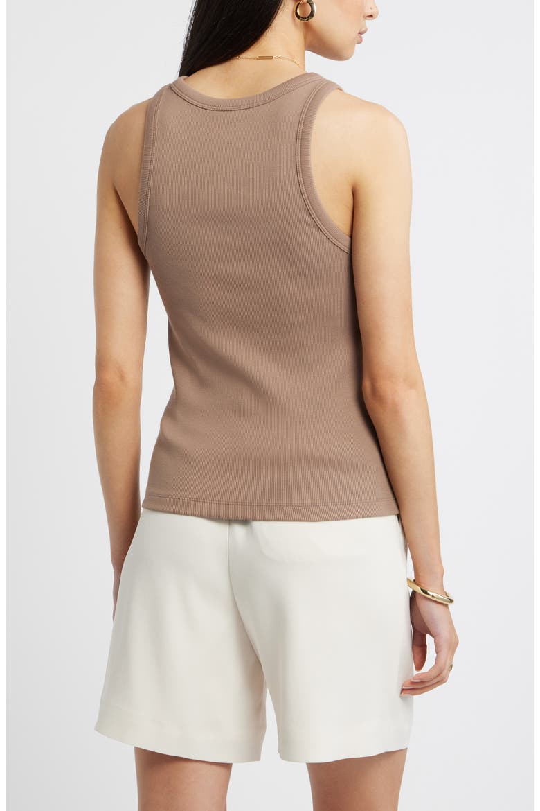 Everyday Cotton Rib Tank, Alternate, color, BROWN LENTIL