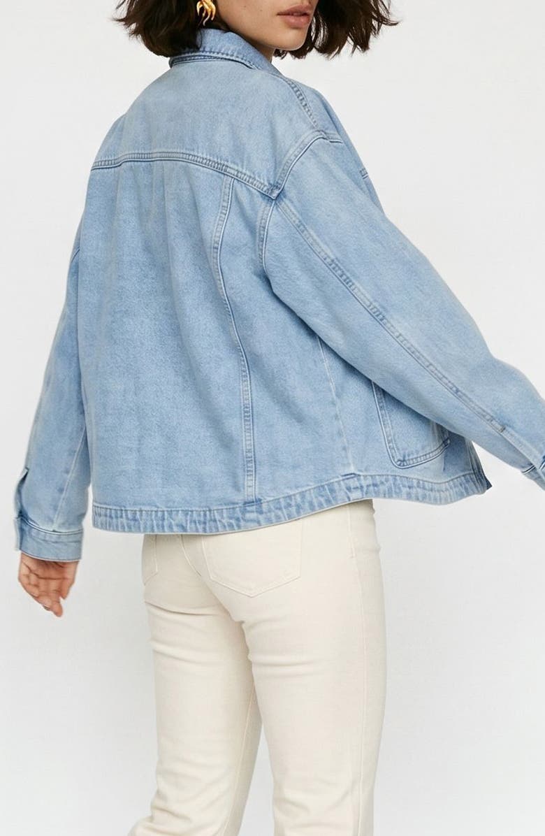 VERO MODA Jamie Denim Shacket, Alternate, color, Light Blue Denim