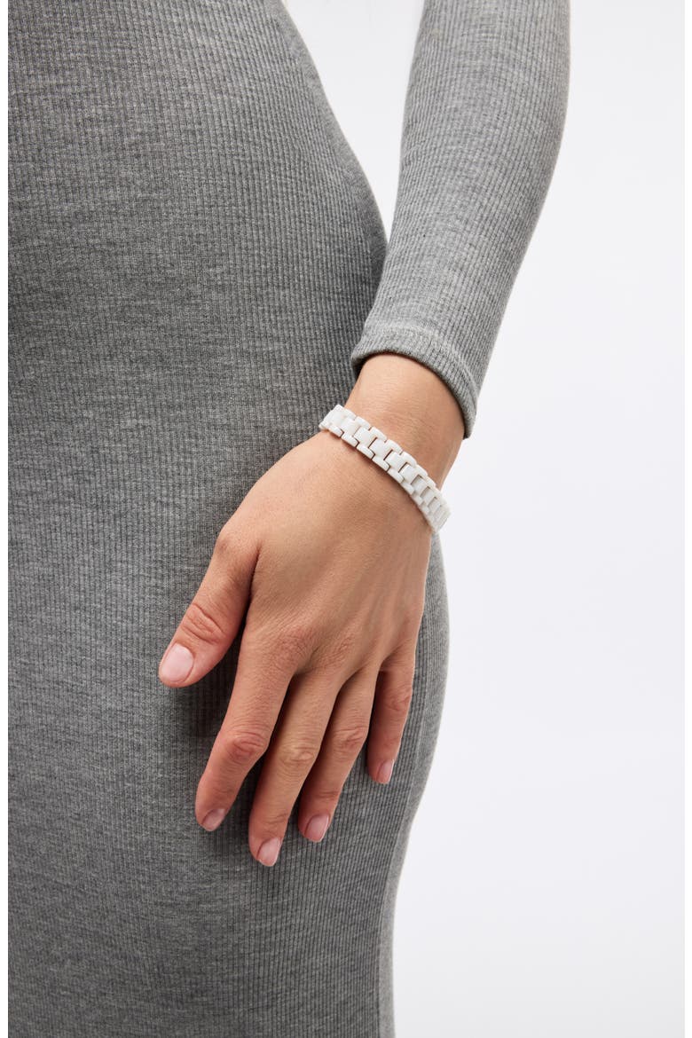 Ora Ceramic Watchstrap Bracelet, Alternate, color, GOLD / WHITE