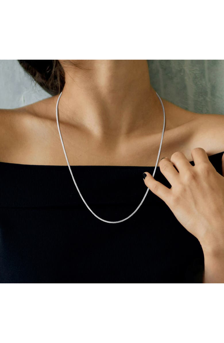 DELMAR Box Link Chain Necklace, 1.40mm, Alternate, color, Silver