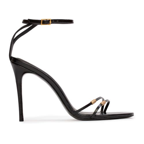 Black Suede Studio Britanny Strappy Sandal In Multi