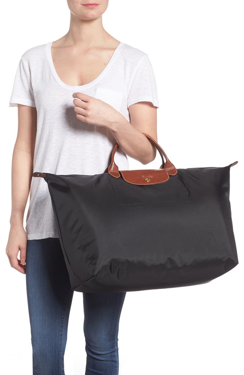 Longchamp Large Le Pliage Original Travel Bag, Alternate, color, Black