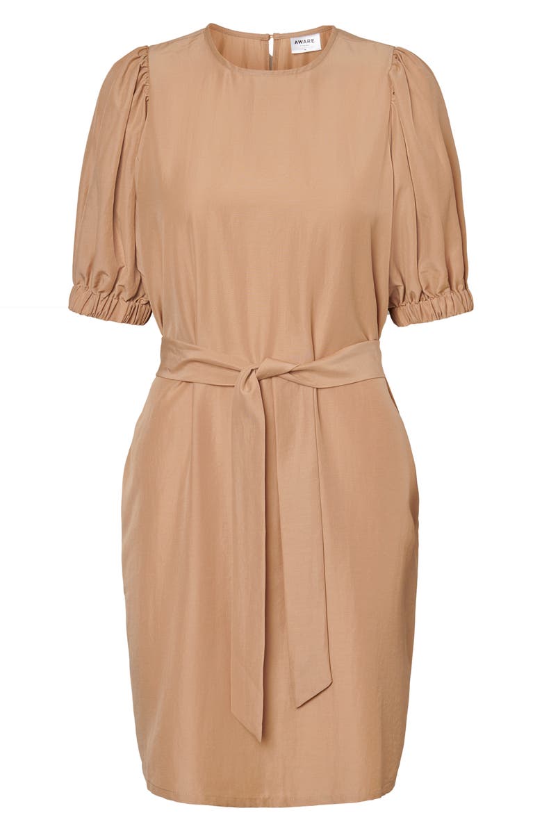AWARE by VERO MODA VERO MODA Lucinda Puff Sleeve Tie Waist Dress, Alternate, color, 