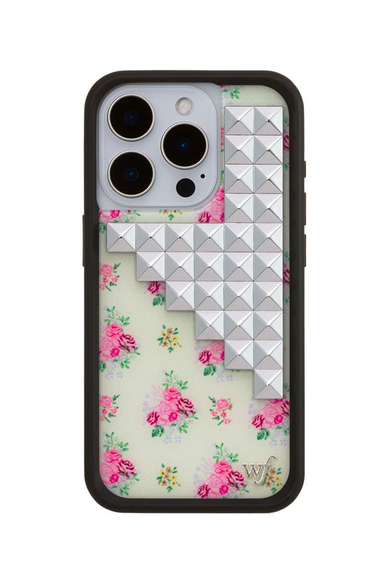 Vintage Floral Stud iPhone Case, Alternate, color, Yellow