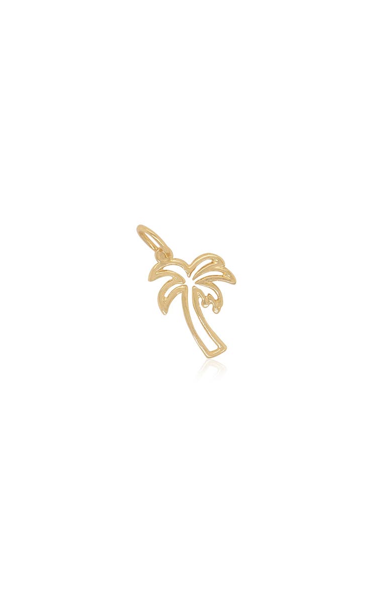 Mini Gold Palm Tree Charm, Main, color, Yellow Gold