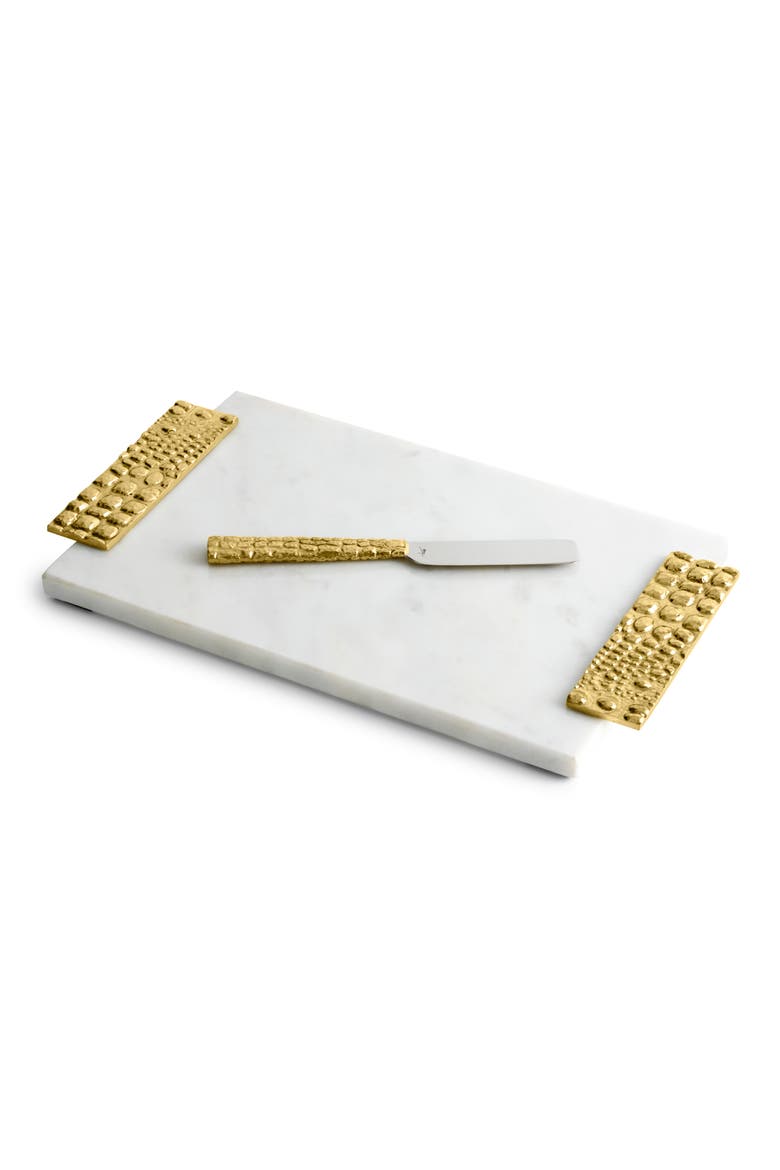Safari Small Cheese Board & Spreader, Alternate, color, White