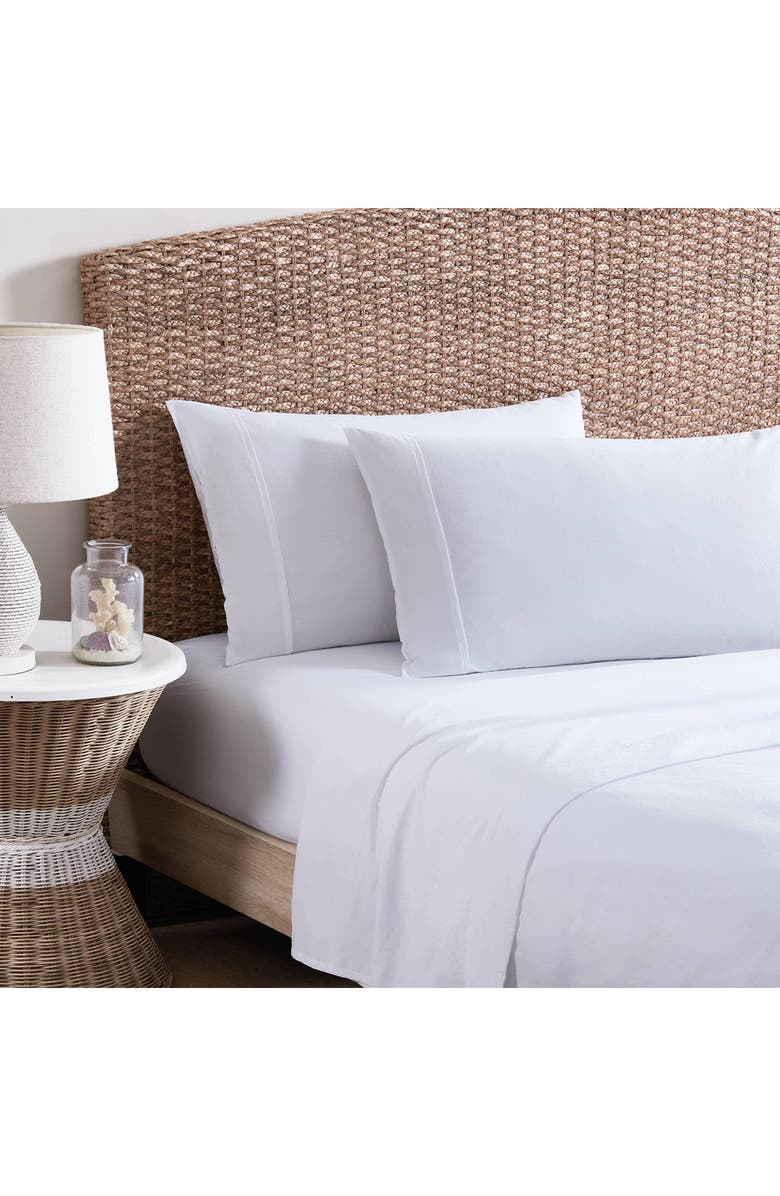 Tommy Bahama Solid Cool Zone Cotton Sheet Set, Alternate, color, White