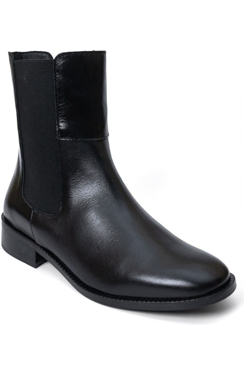 Menina Step Balmoral Leather Chelsea Boot, Alternate, color, Black