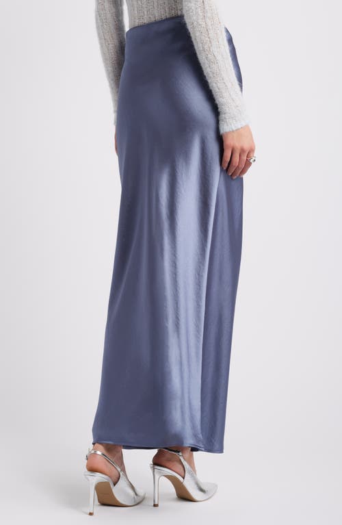 Open Edit Bias Cut Maxi Skirt In Grey Folkstone