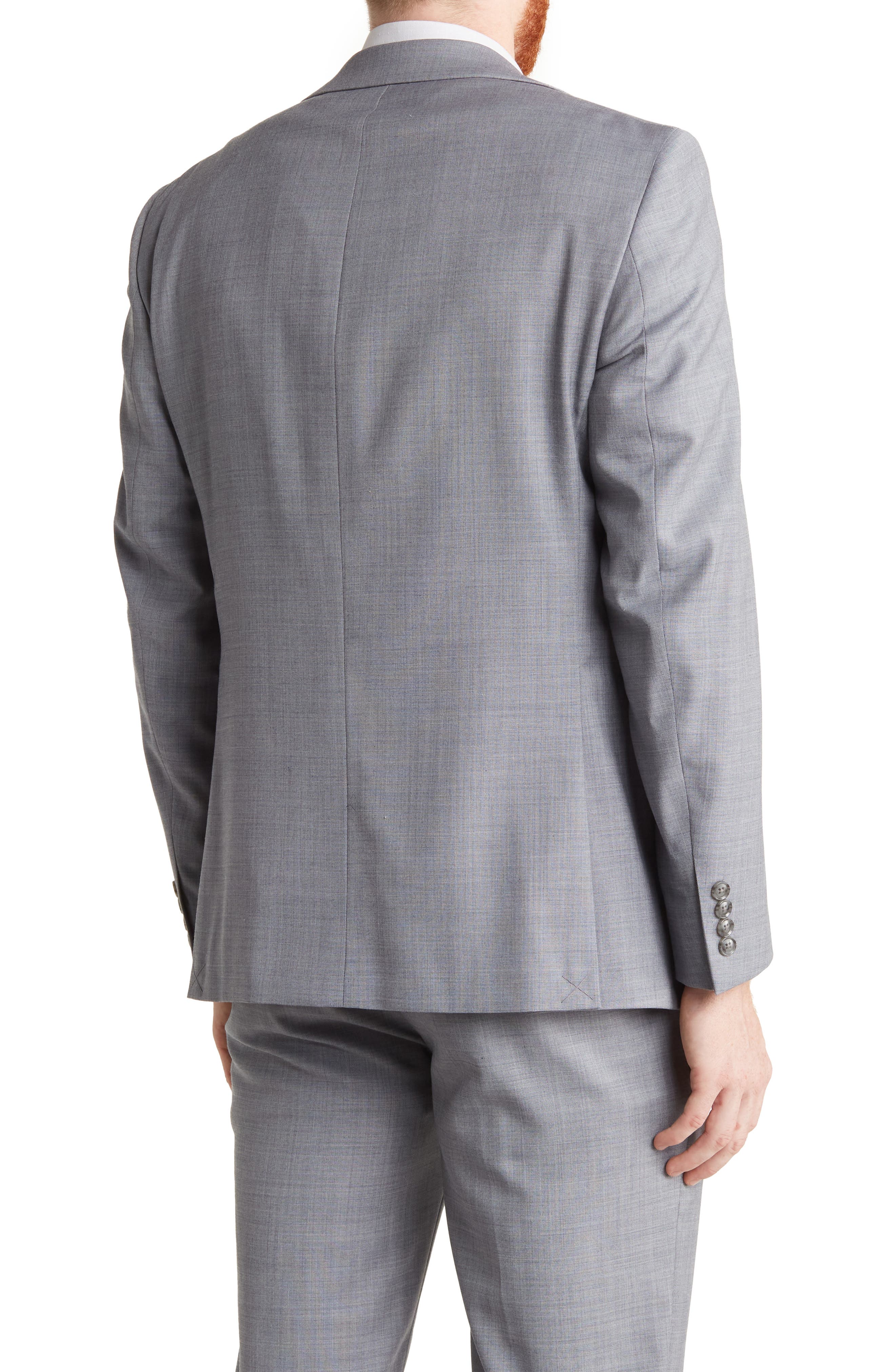 Medium Grey Slim Stretch Suit Jacket - image 2