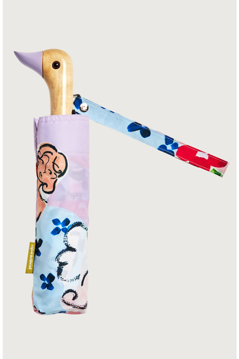 Eco-Friendly Compact Duck Umbrella, Main, color, Heaven's Garden