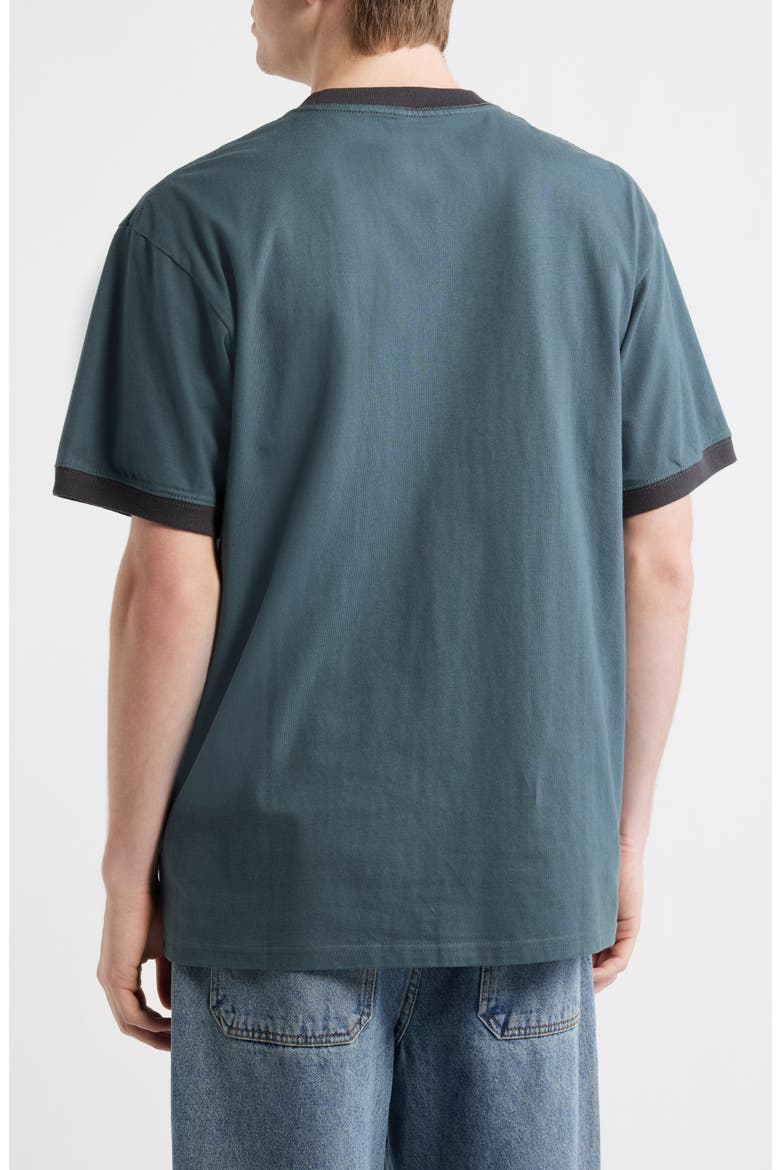 Liquid Trips Embroidered Ringer T-Shirt, Alternate, color, PINE NIGHT