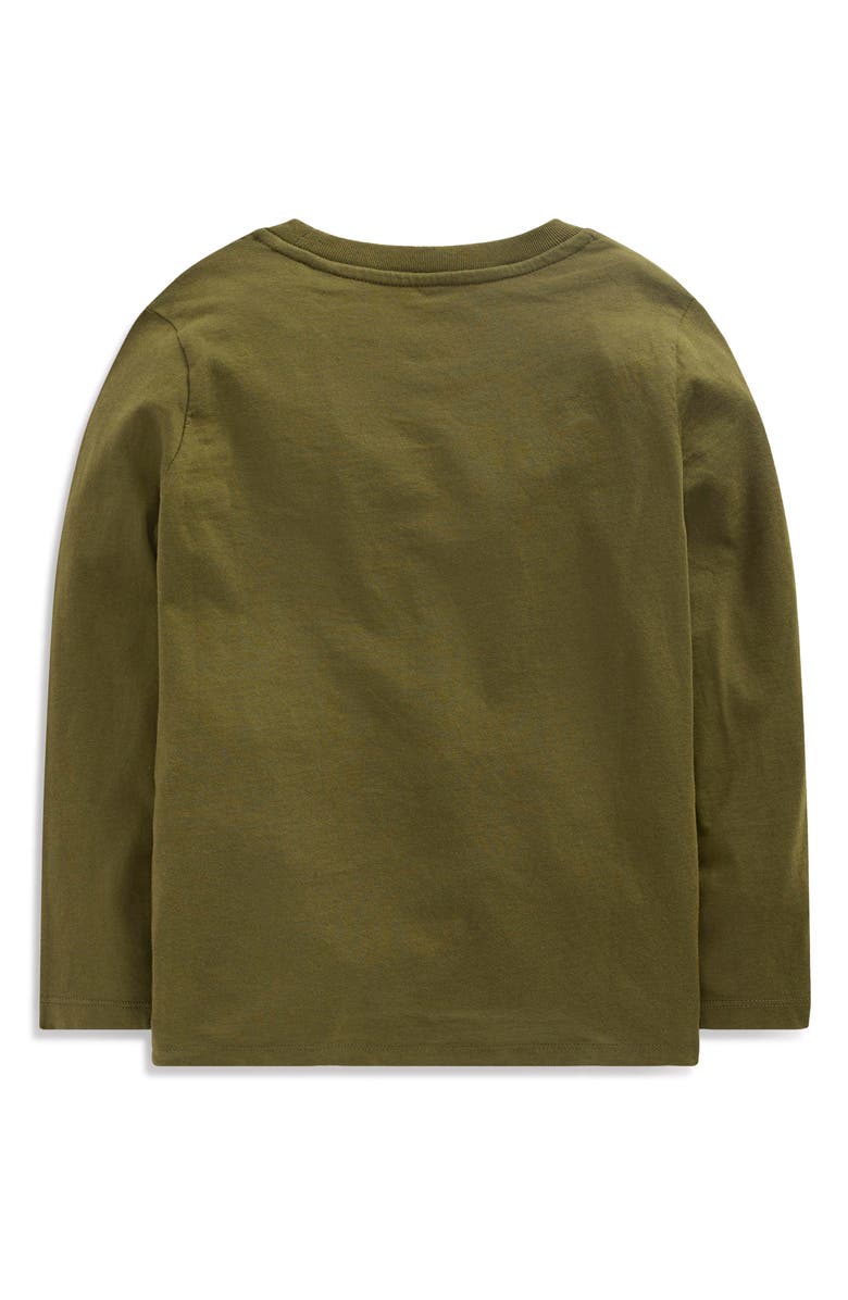 Mini Boden Kids' 3D Novelty Long Sleeve Cotton T-Shirt, Alternate, color, Winter Moss Deer