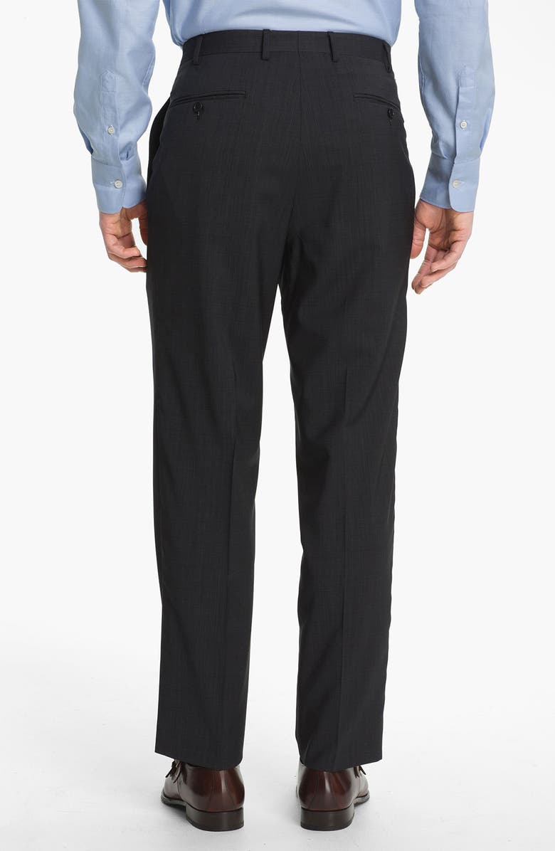 Canali Flat Front Classic Fit Wool Dress Pants, Alternate, color,