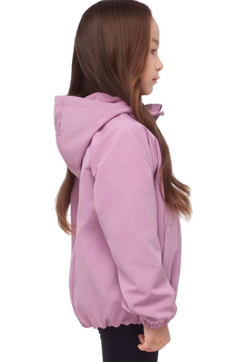 Kids' Mia Bubble Hem Fleece Lined Hooded Jacket, Alternate, color, Pink
