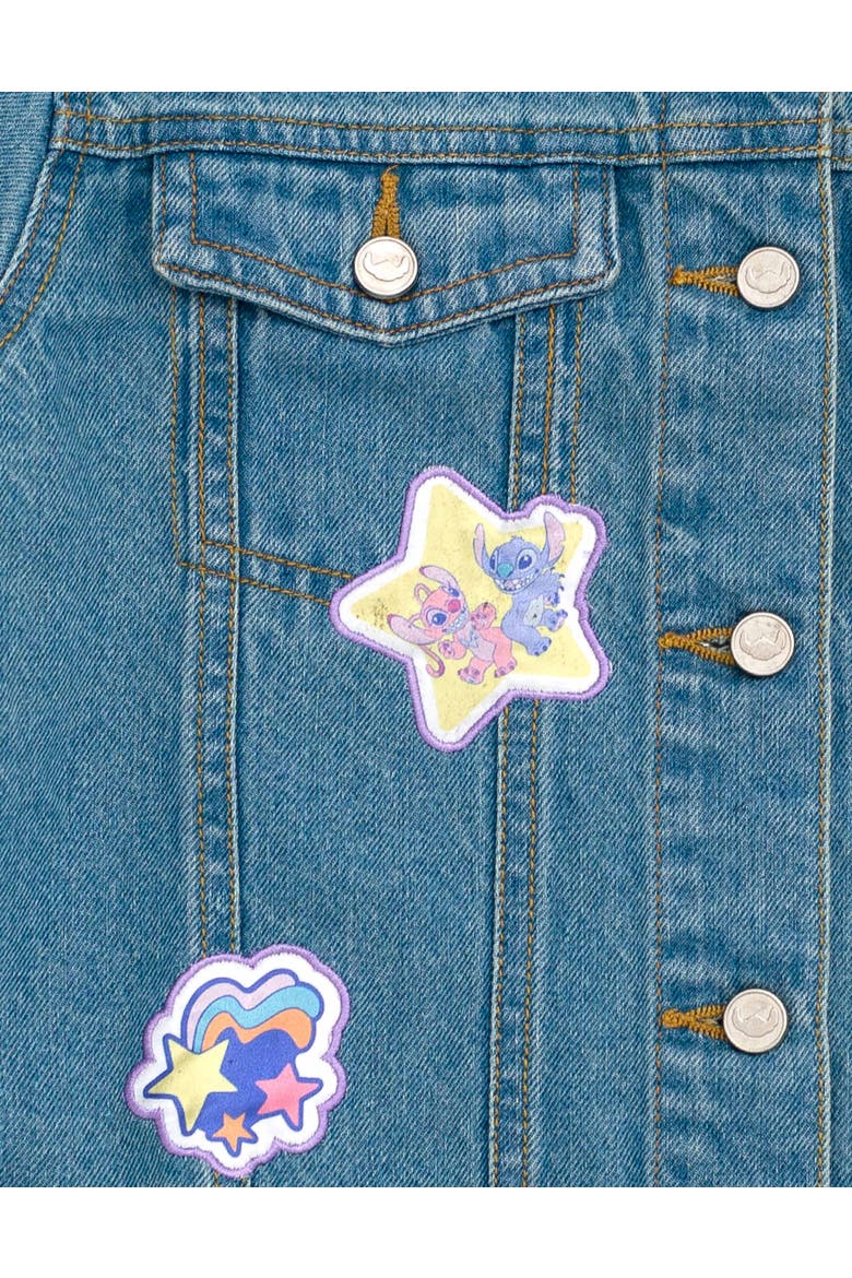 Lilo & Stitch Denim Jacket, Alternate, color, Stitch Angel Blue