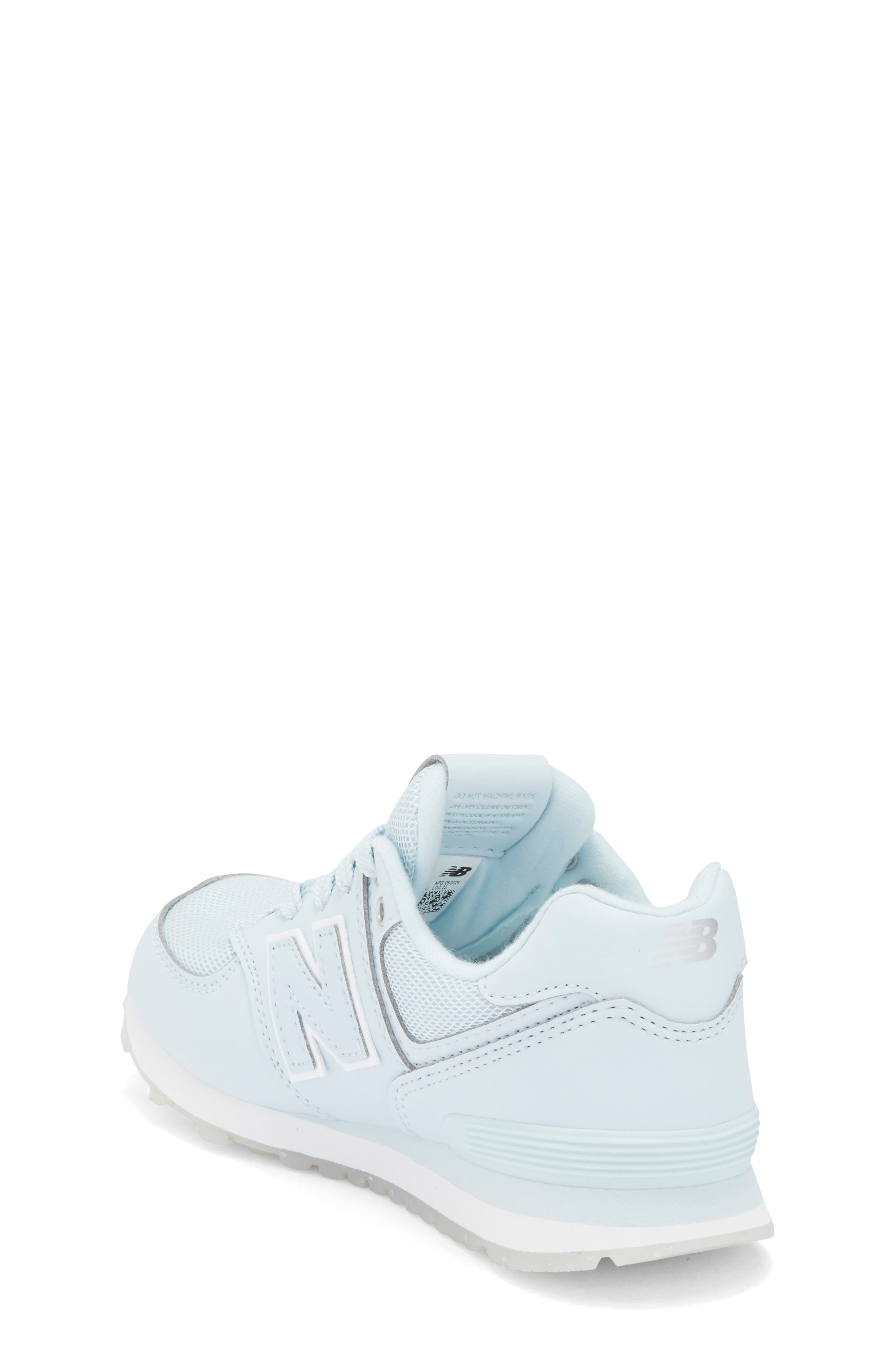 New Balance Kids' 574 Sneaker, Alternate, color, Frosted Glass/ Silver Metallic