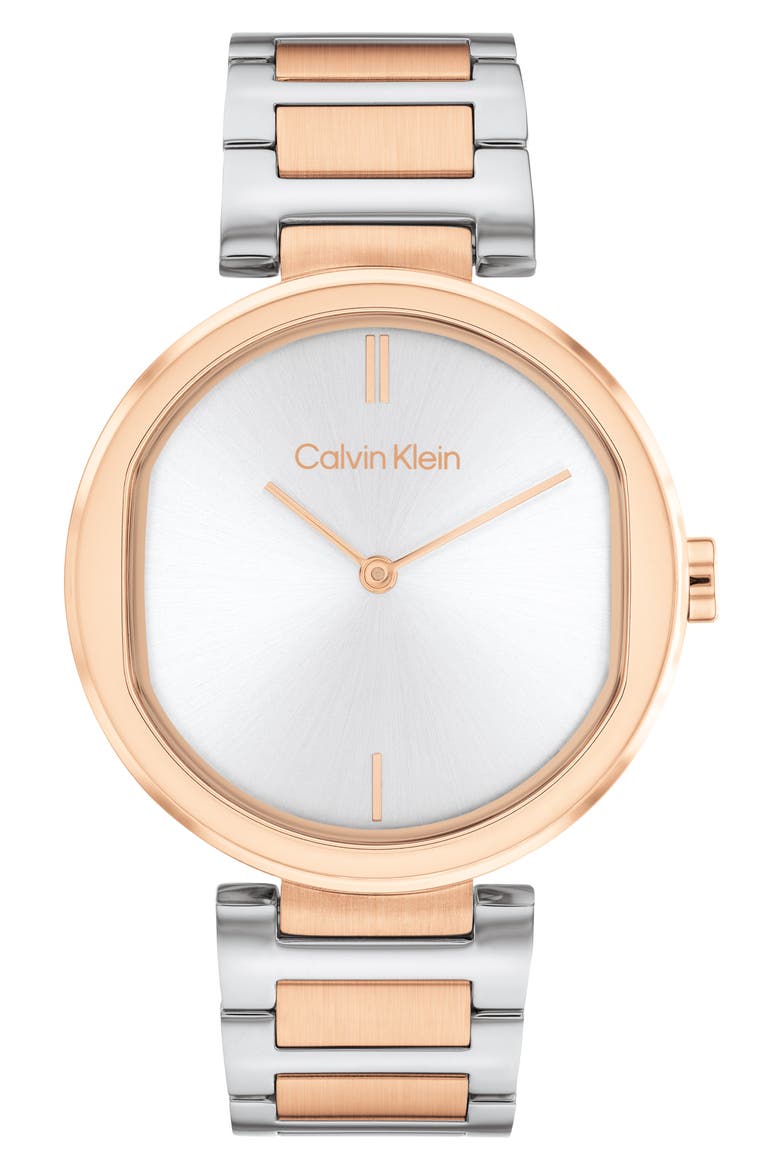 Two-Tone Bracelet Watch, 36mm, Main, color, WHITE M-O-P