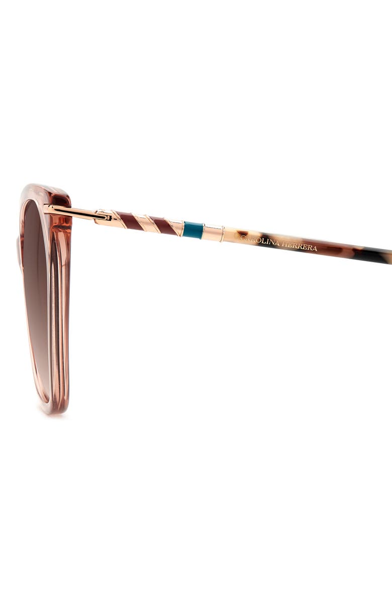 Carolina Herrera 56mm Cat Eye Sunglasses, Alternate, color, Peach Havana