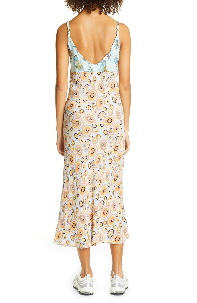 Collina Strada Mixed Print Midi Slipdress, Alternate, color, 