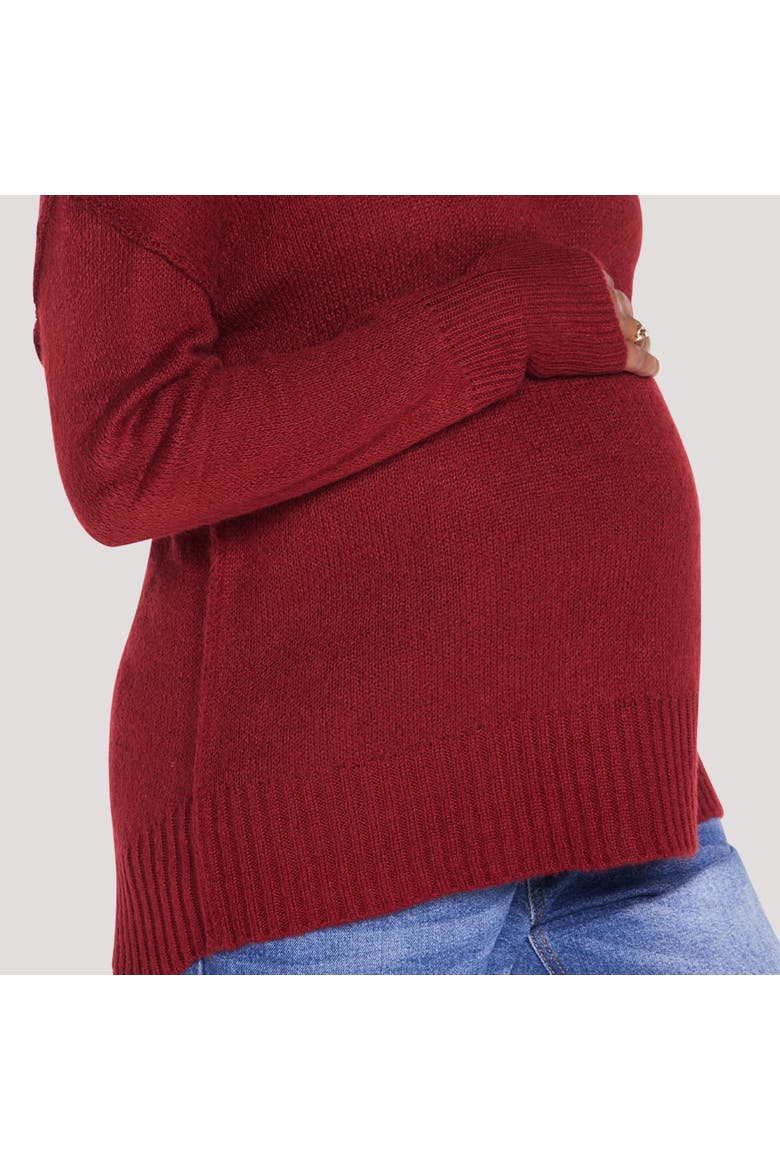 Crew Neck Long Sleeve Sweater, Alternate, color, Biking Red