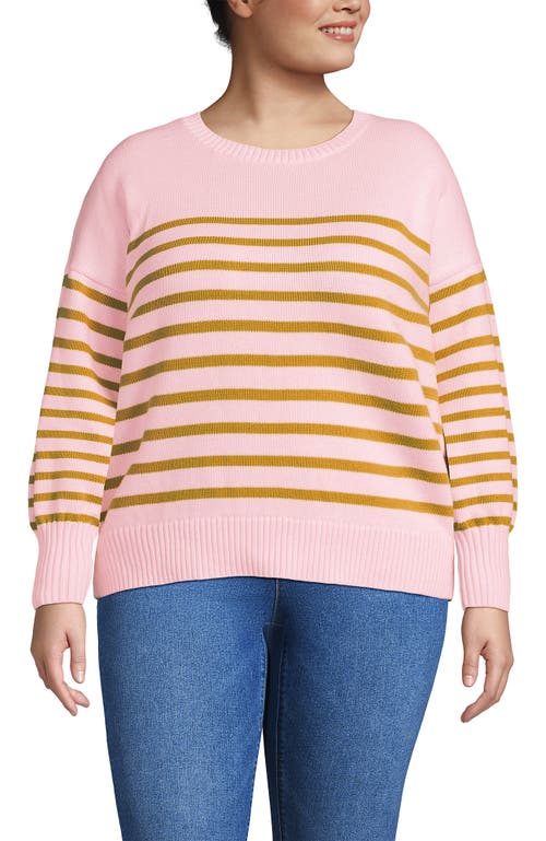 Lands' End Drifter Jersey Crewneck Sweater In Animal Print