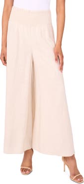 Vince Camuto Smocked Waist Wide Leg Pants