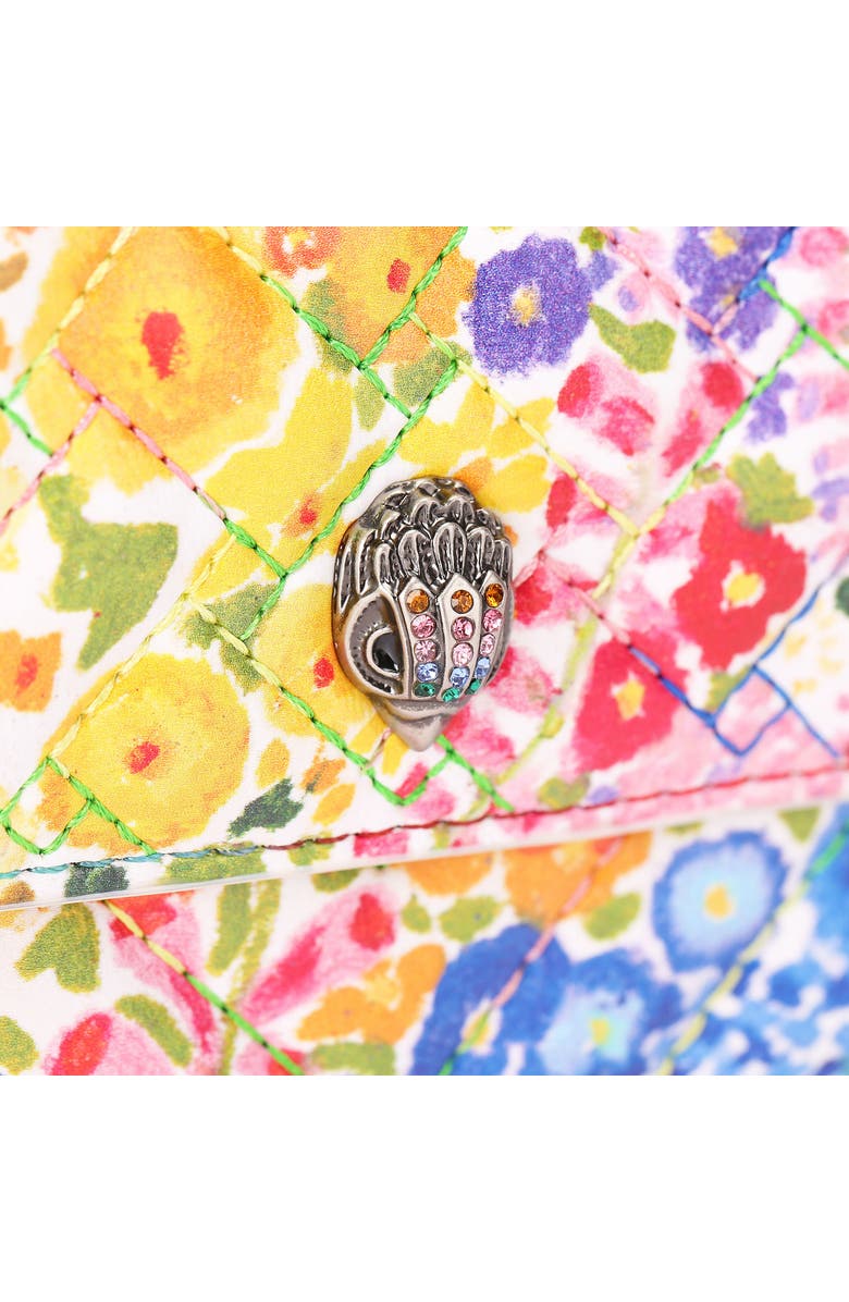 Kurt Geiger London Floral Couture Micro Kensington Floral Quilted Crossbody Bag, Alternate, color,