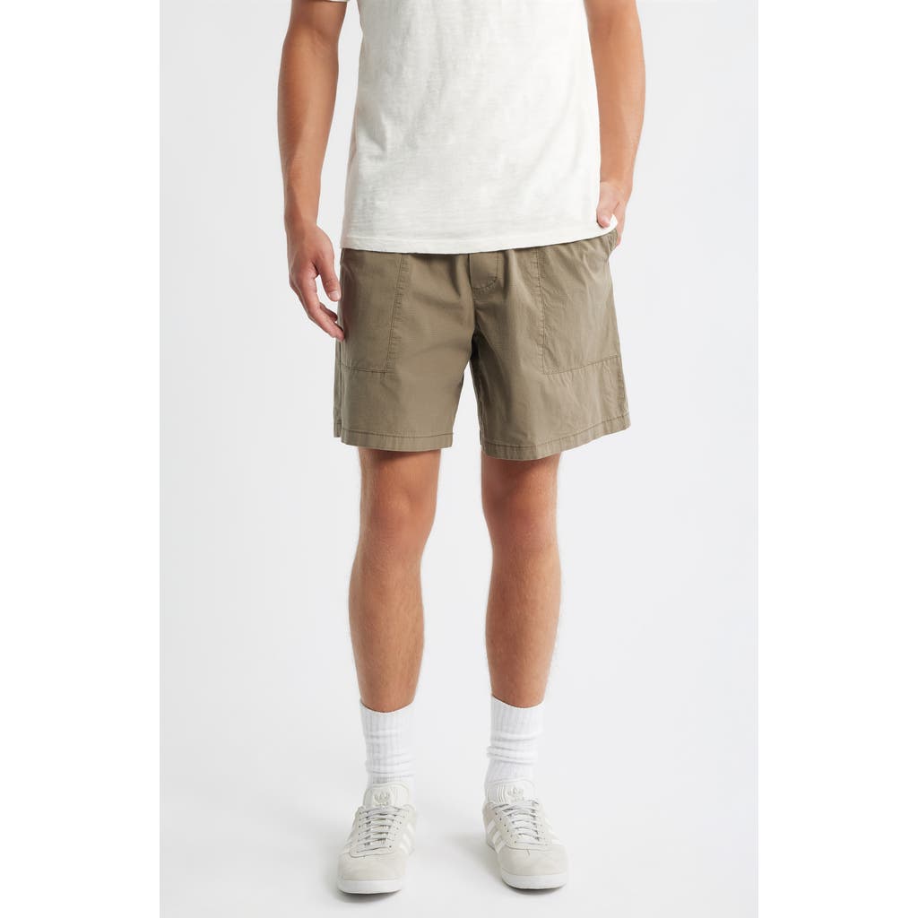 Brooklyn Industries Stretch Cotton Ripstop Shorts In Green