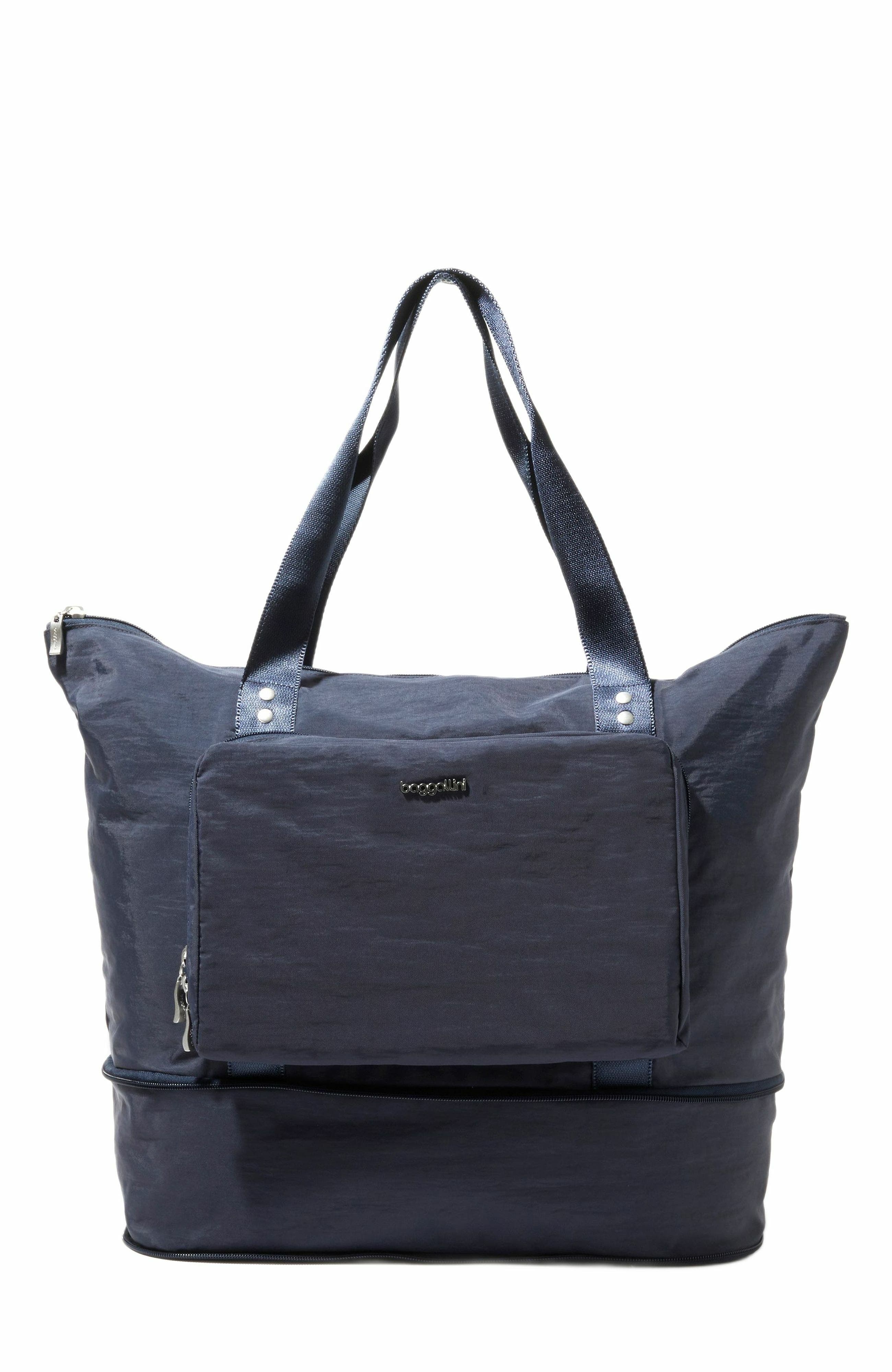 Carryall Expandable Packable Weekender Tote Bag, Alternate, color, French Navy