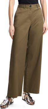Theory Patton Flat Front Stretch Cotton Pants
