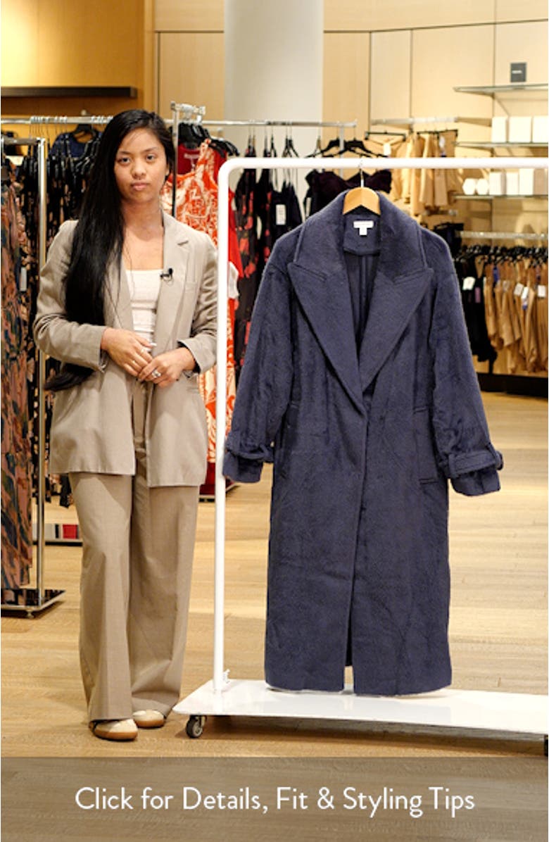 Chuck On Faux Fur Longline Coat, sales video thumbnail