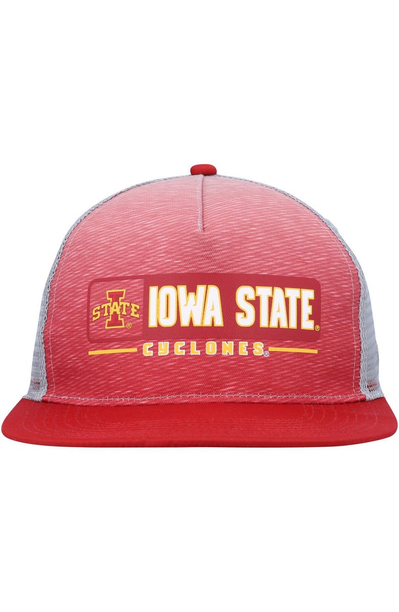 COLOSSEUM Men's Colosseum  Cardinal/Gray Iowa State Cyclones Snapback Hat, Alternate, color, Cardinal