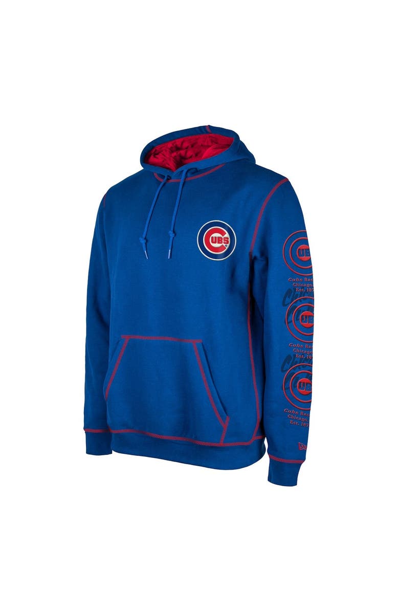New Era Men's New Era Royal Chicago Cubs Team Split Pullover Hoodie, Alternate, color, 