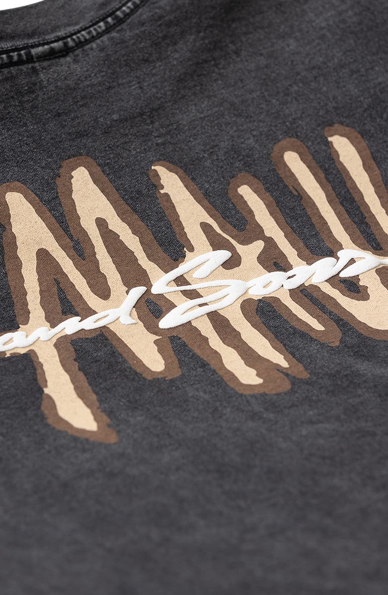 Maui & Sons Maui Tag Mineral Wash Cotton Graphic T-Shirt, Alternate, color, Black