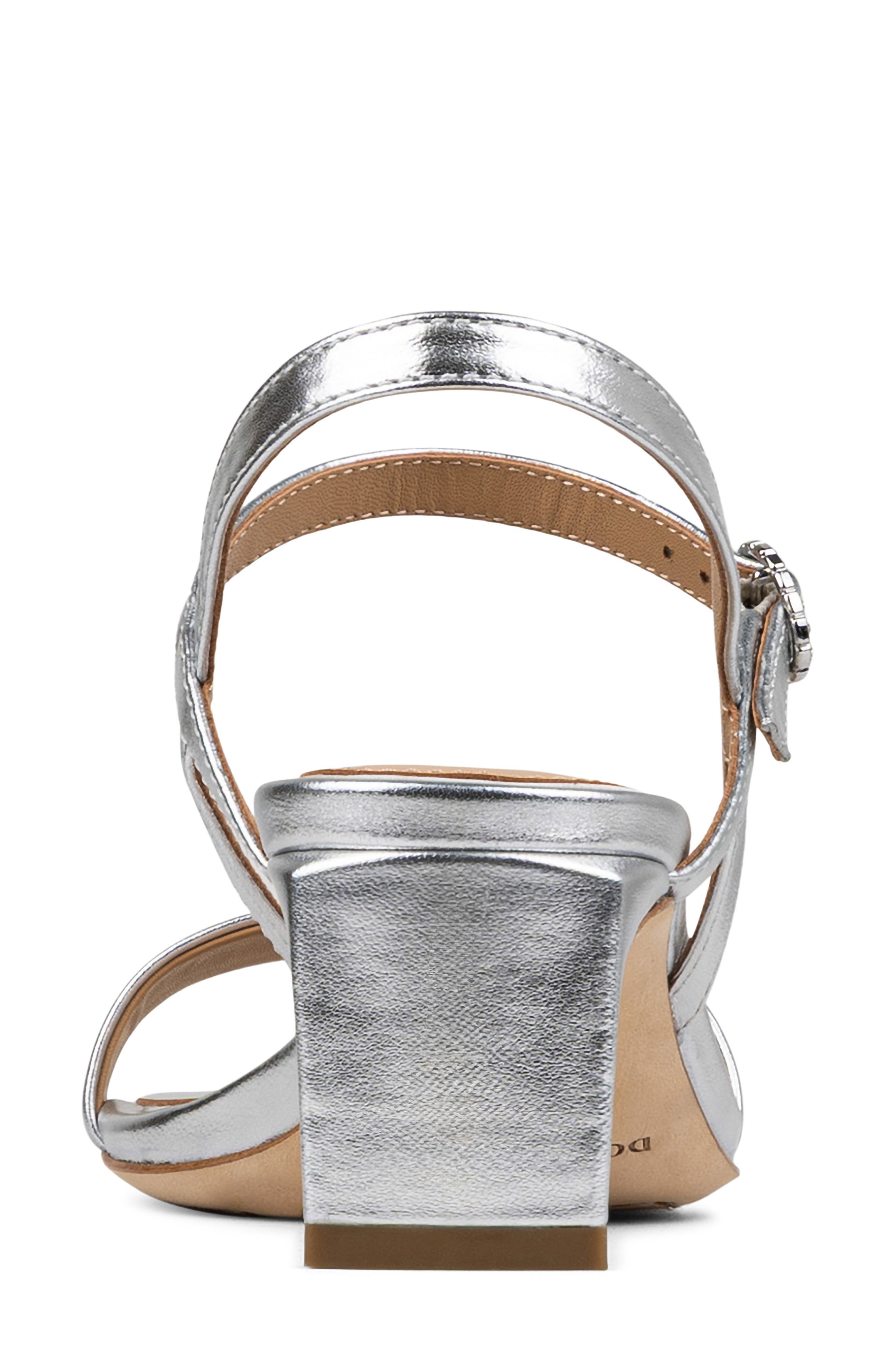 Block Heel Sandal, Alternate, color, SILVER