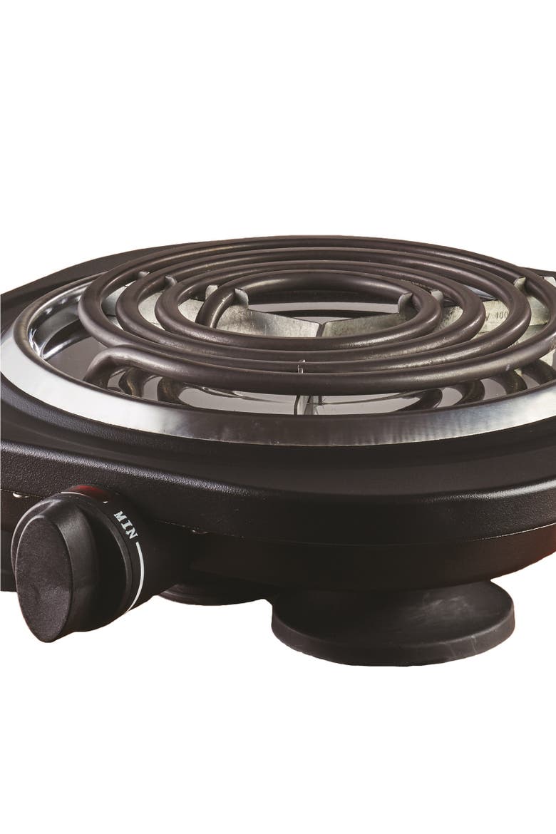 TS-321BK 1000 Watt Single Electric Burner, Alternate, color, Black