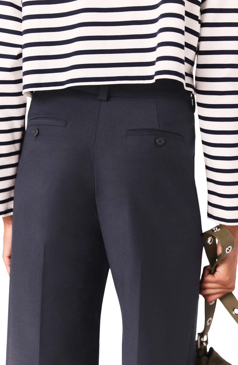 maje Suit trousers with chain detail, Alternate, color, Navy