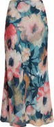 Lela Rose Abstract Floral Chiffon A-Line Skirt