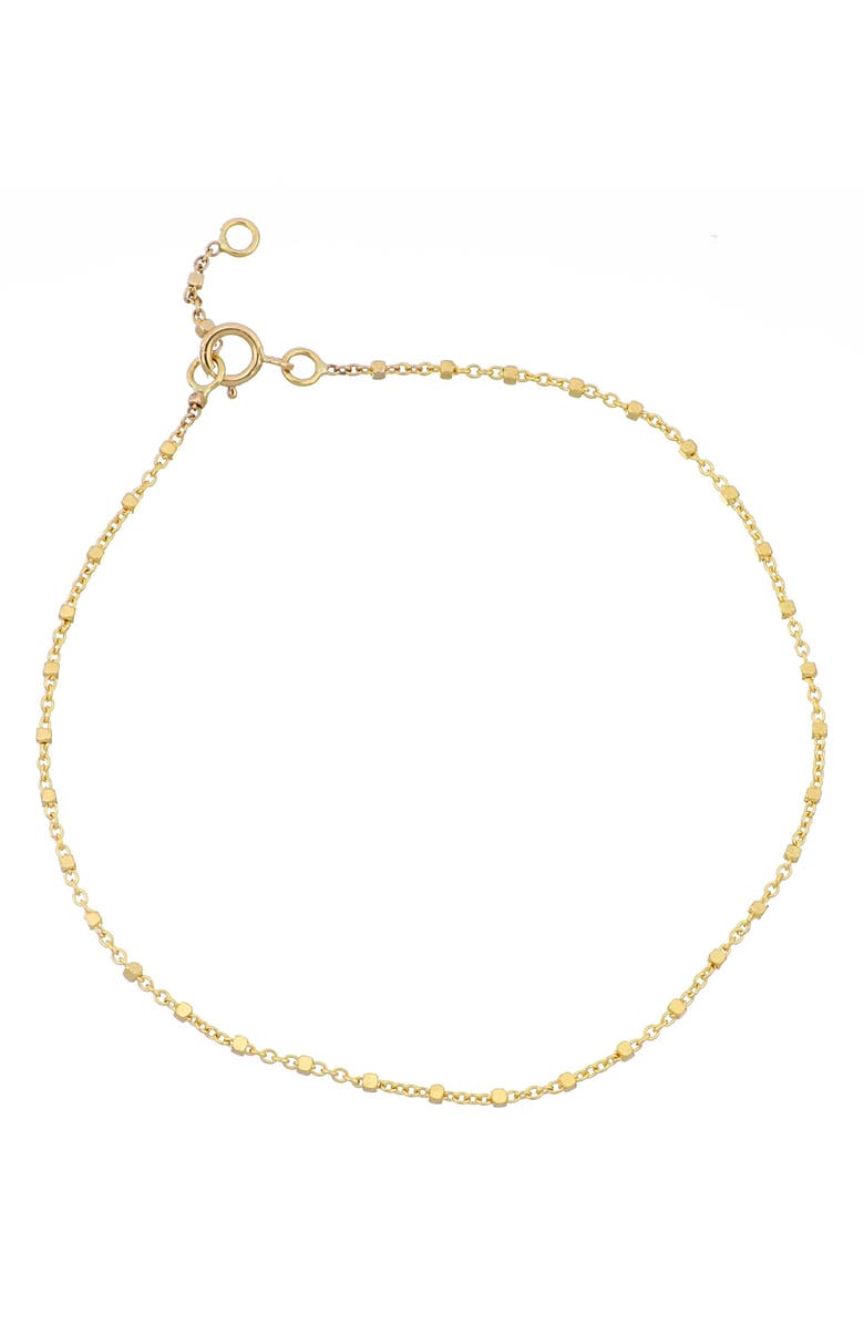 Bony Levy 14K Gold Cube Station Anklet, Main, color, 
