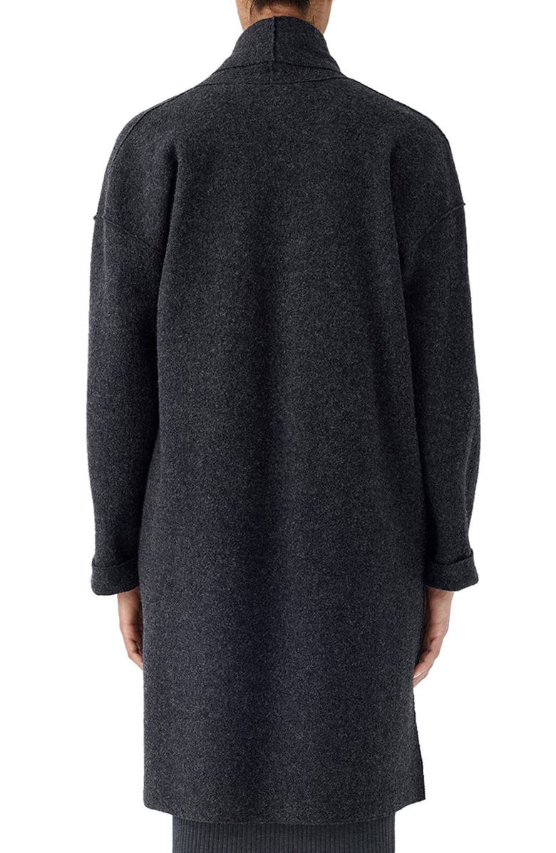 Eileen Fisher Shawl Collar Wool Coat, Alternate, color, 