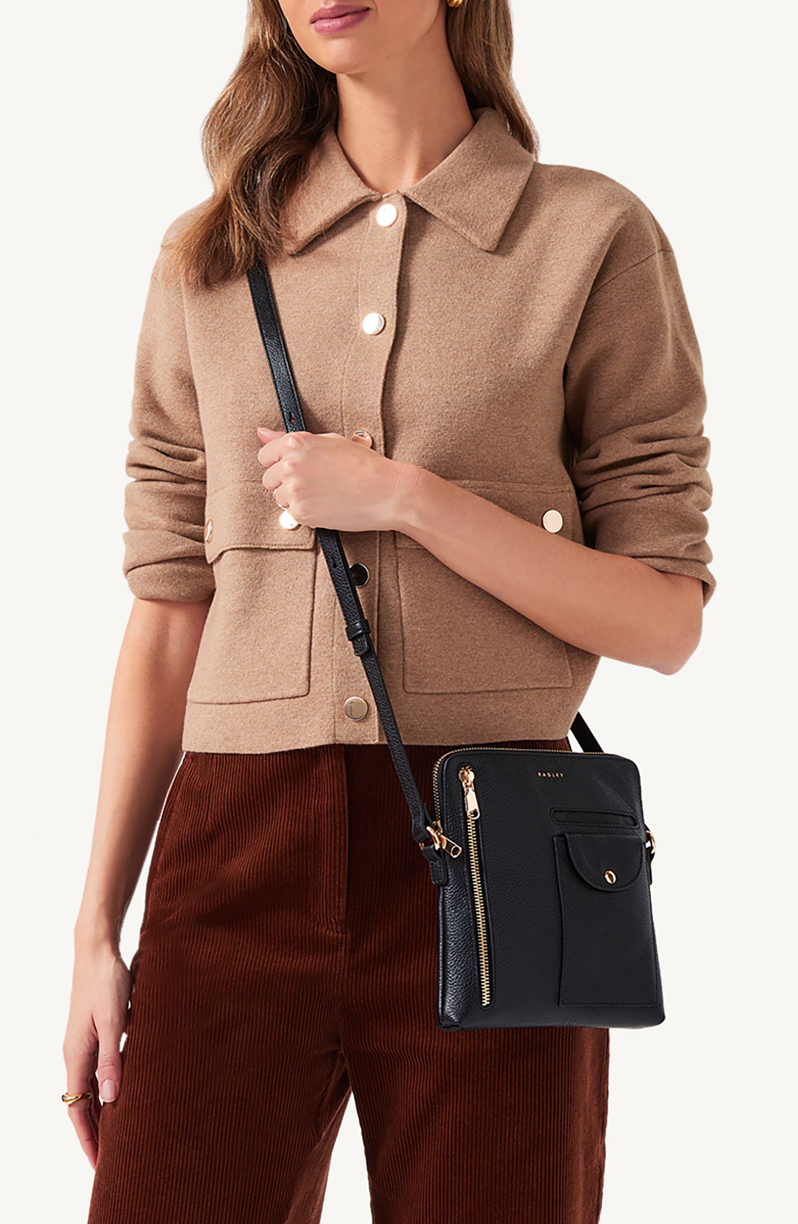 Radley Ridge Park Small Zip Crossbody Bag, Alternate, color, Black