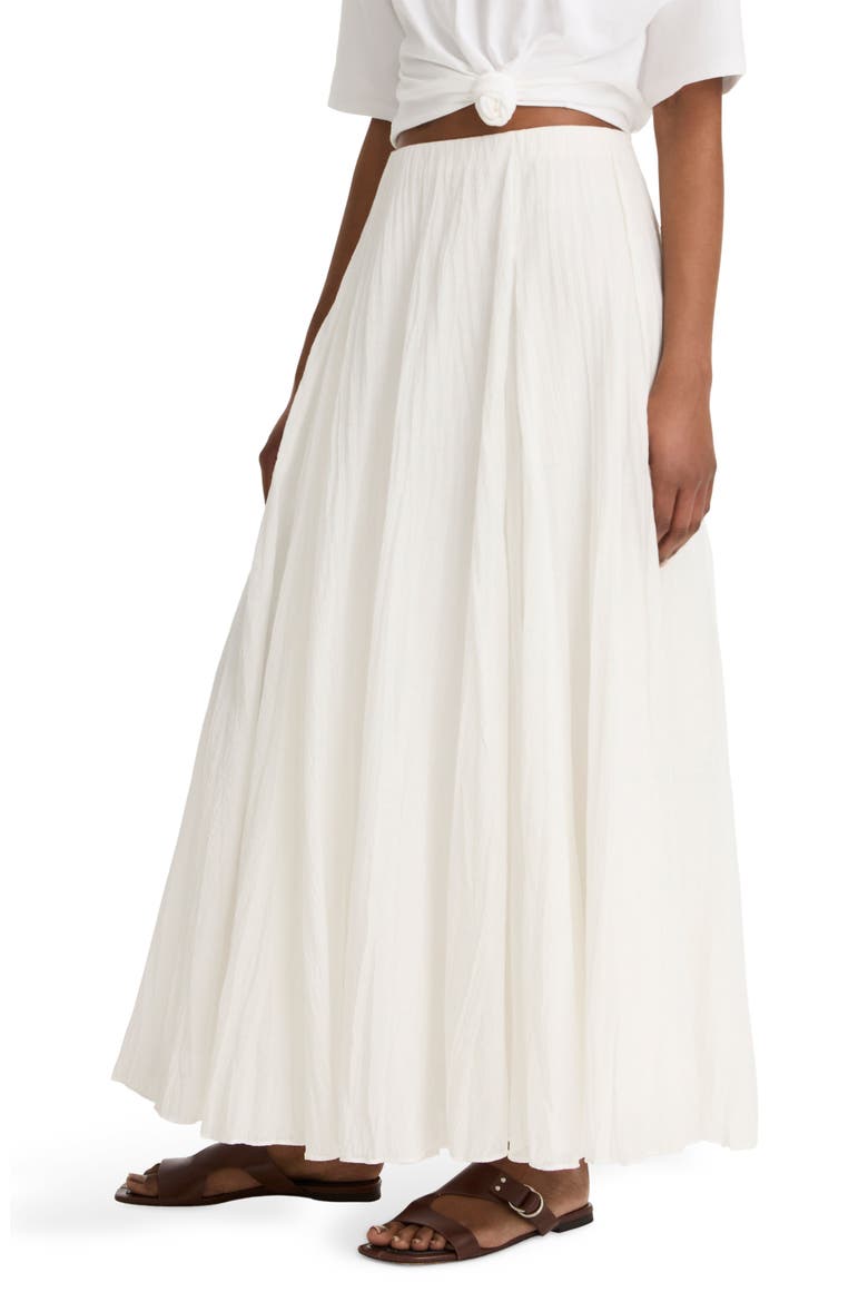 Crinkled Maxi Skirt, Alternate, color, OFF WHITE