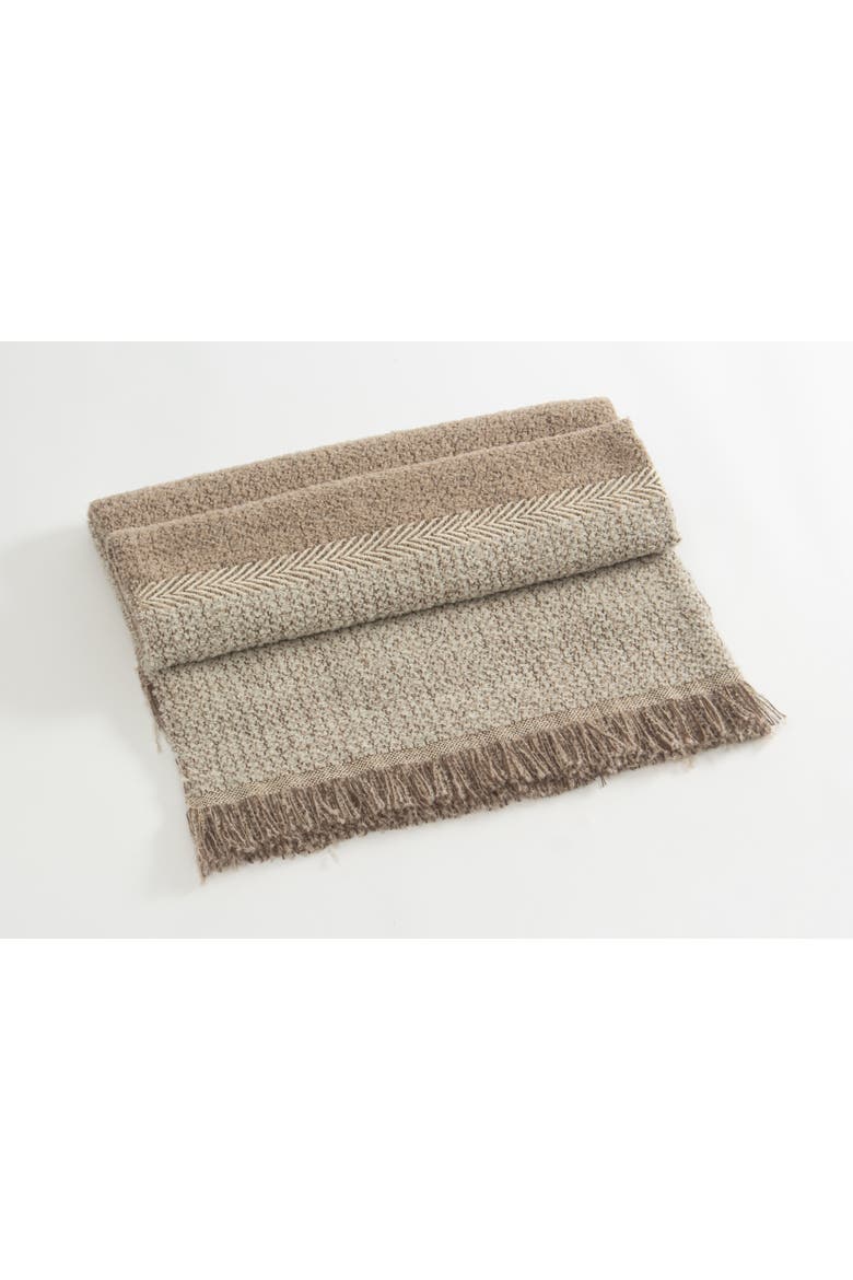 Handwoven Boucle Alpaca Throw, Main, color, Brown
