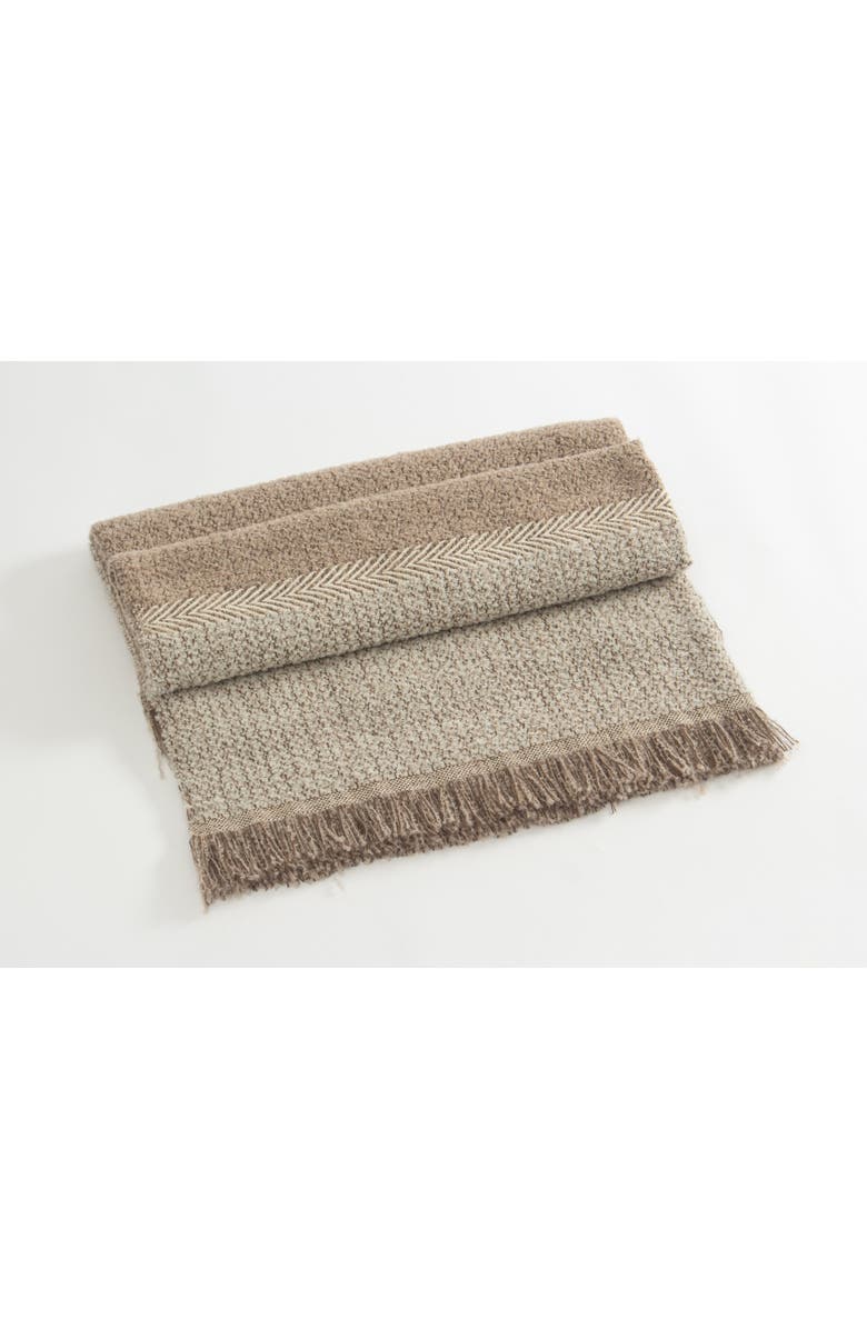 Allpa Handwoven Boucle Alpaca Throw, Main, color, Brown