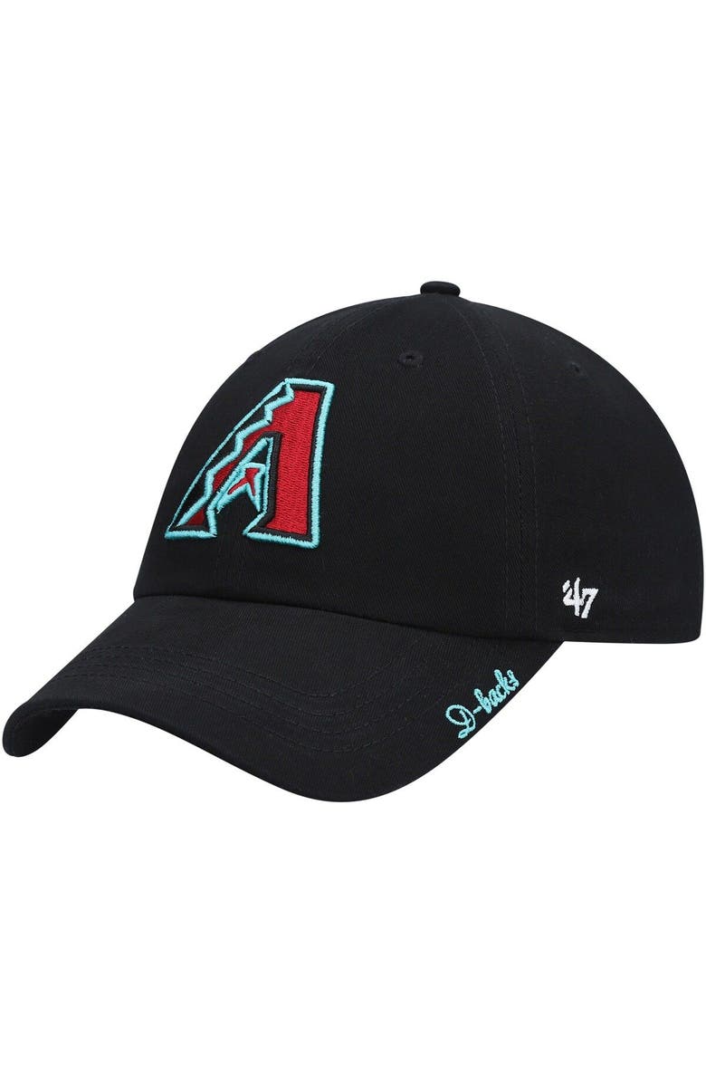 '47 Women's '47 Black Arizona Diamondbacks Team Miata Clean Up Adjustable Hat, Main, color, 